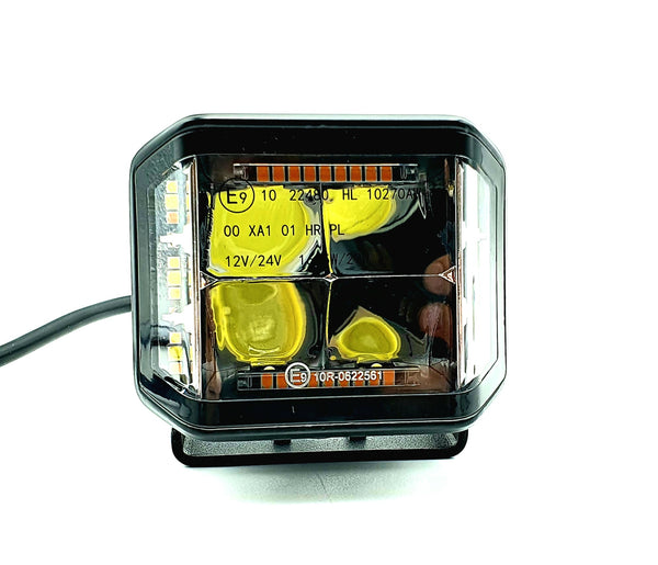 70 watt side shooter met amber flitser ECE R65